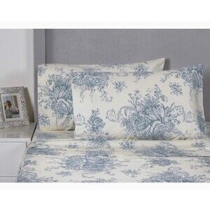 Melange Home 400 Thread Ct French Toile 3-pc King Duvet Set Cotton Shabby Chic